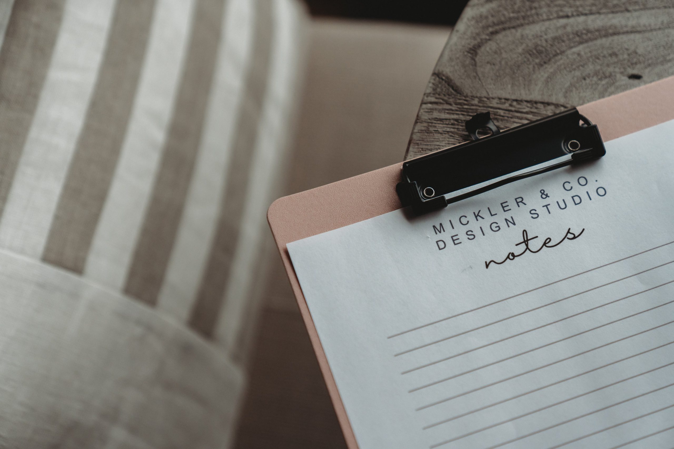 take notes at our in home design consultation